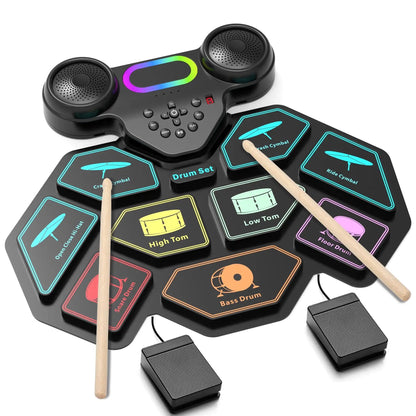 9 - Pad Portable Smart Electronic Drum Kit - GiftMira