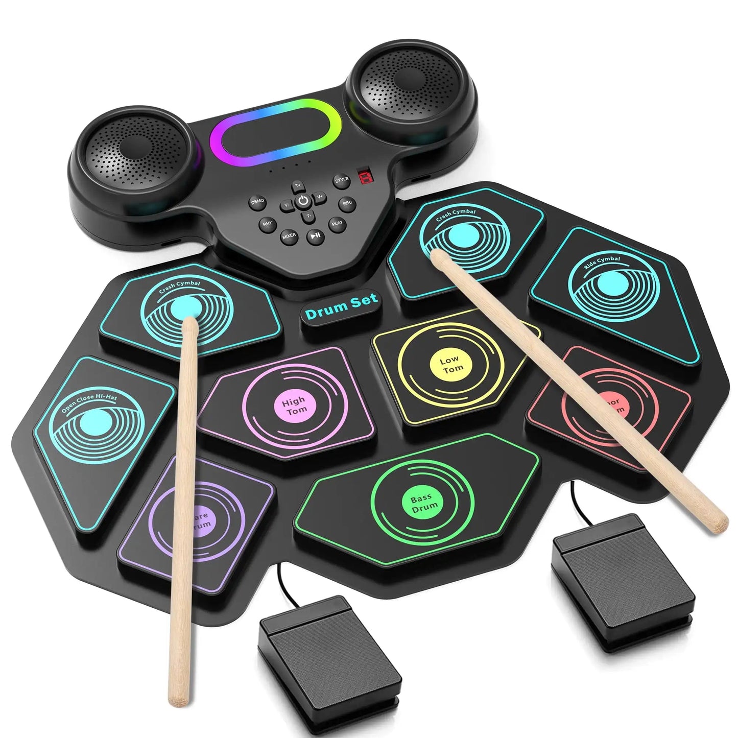 9 - Pad Portable Smart Electronic Drum Kit - GiftMira