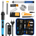 14-in-1 electronics soldering iron kit with LCD digital temperature control — view 1