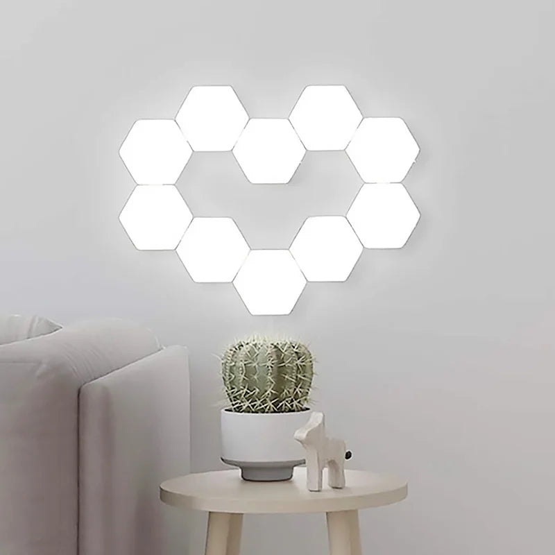 Hexagon LED Wall Light Panels Set of 5 - Touch Modular Magne - 3