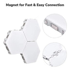 Hexagon LED Wall Light Panels Set of 5 - Touch Modular Magne - 4