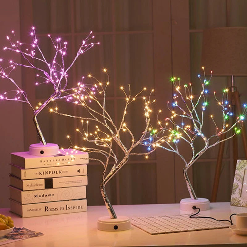 LED Fairy Tree Table Lamp - Bendable Copper Wire Branch Light - view 3