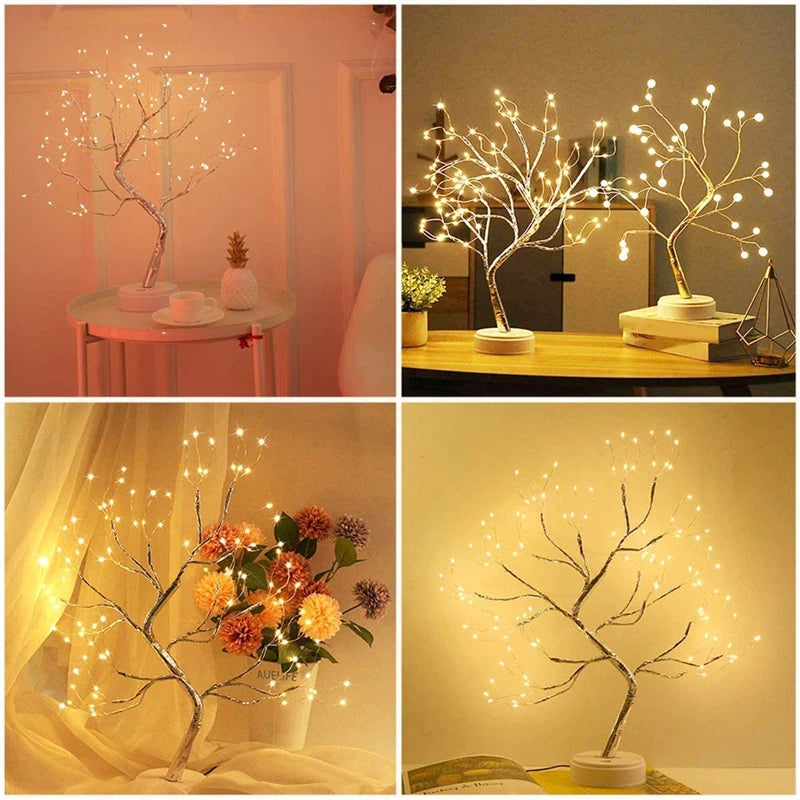 LED Fairy Tree Table Lamp - Bendable Copper Wire Branch Light - view 5