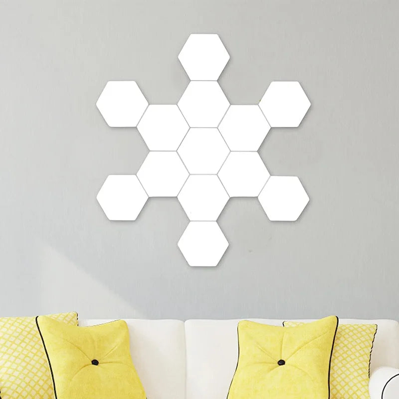 Hexagon LED Wall Light Panels Set of 5 - Touch Modular Magne - 2