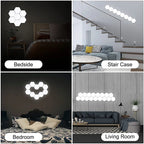 Hexagon LED Wall Light Panels Set of 5 - Touch Modular Magne - 5