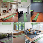 Indoor Putting Green 9.8ft with Auto Ball Return, Solid Wood Track, 2 Holes & Crystal Velvet Surface