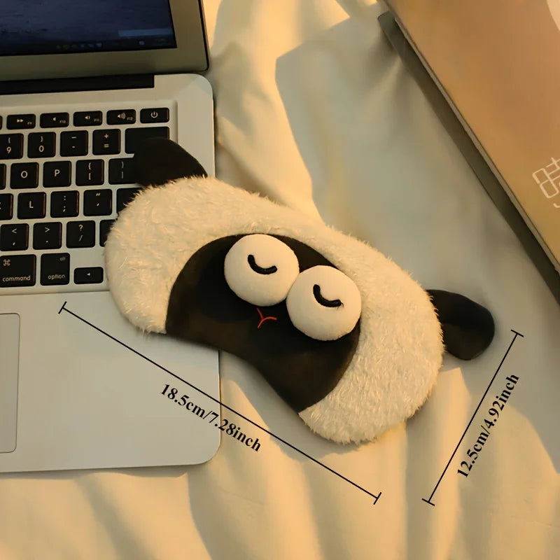 Panda Sleep Mask Set of 4 - Soft Plush 3D Light-Blocking Eye Covers - 3