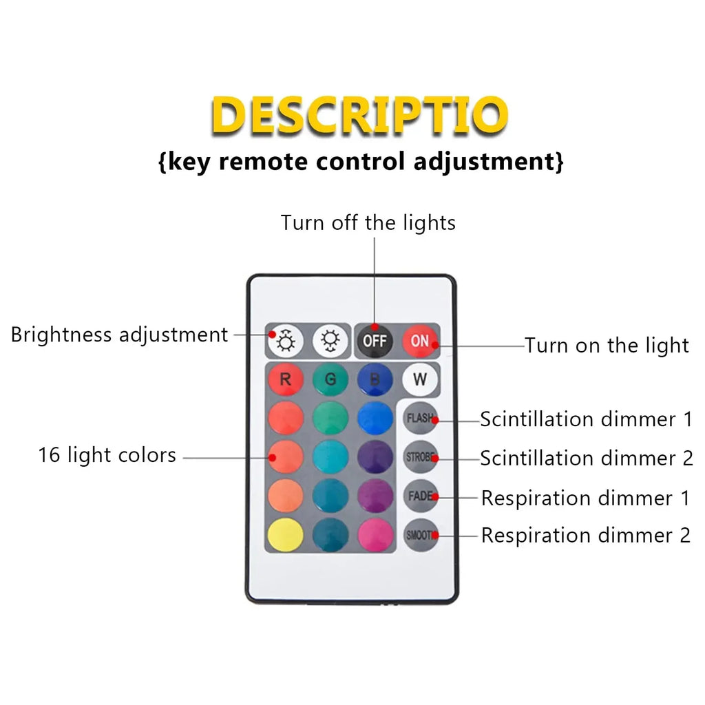 Water Ripple Crystal Lamp - 16 Color Cube Light with Remote - view 5