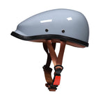 Retro Scoop Half Helmet - Flat Brim Open Face Motorcycle Helmet - Gray / M