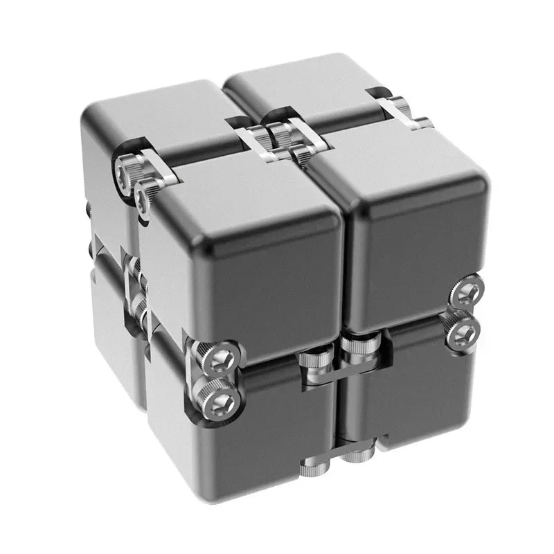 Metal Infinity Cube Fidget Toy - Grey