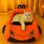 Sports Car Pet Bed - Plush Cat and Small Dog Bed with Cushion - view 6