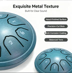 8-Note Steel Tongue Drum with Mallet and Songbook - 4.5 Inch Mini Handpan - view 4
