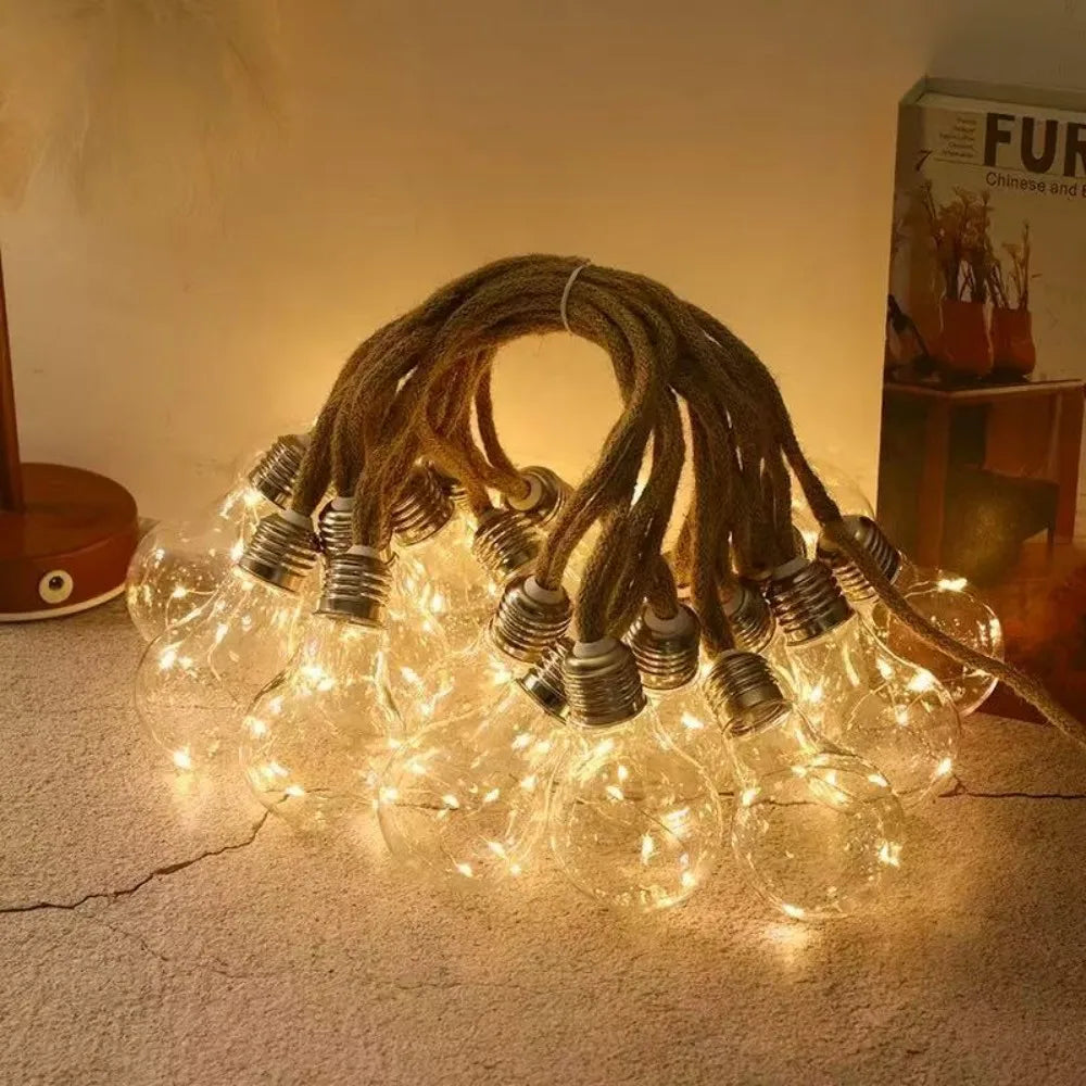 Solar Edison Bulb String Lights - 16ft 10 LED Waterproof Pat - 5