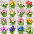 Real-Touch Artificial Tulips - 10 Stem Bouquet for Vases and Table Decor - view 1