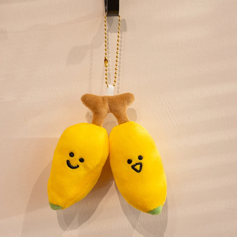 Vegetable Plush Keychain Set of 3 - Soft Stuffed Bag Charms - view 3