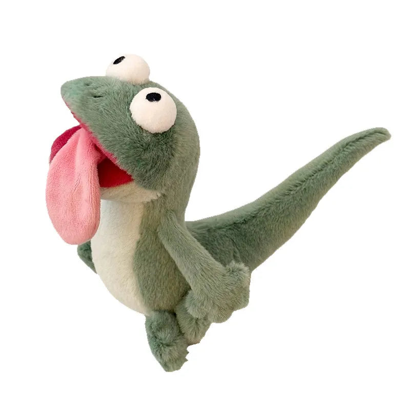 Screaming Lizard Plush Toy with Magnetic Tongue - 14cm Squeaky Chamele - 2