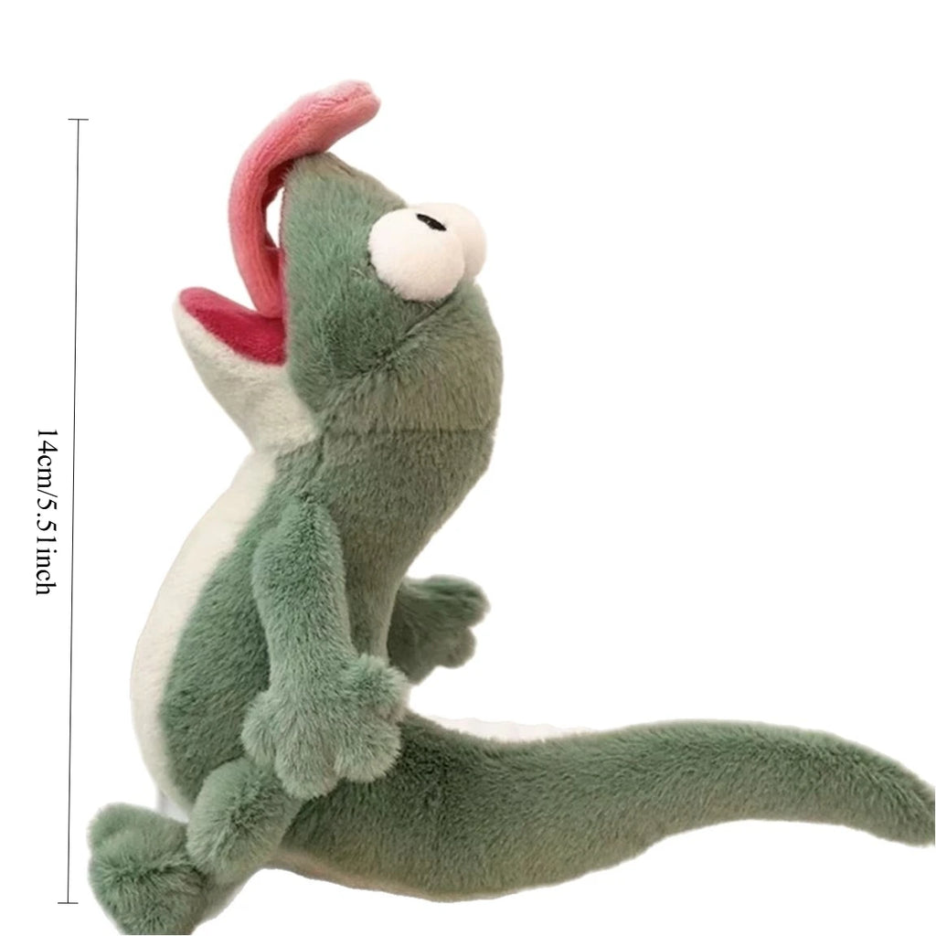 Screaming Lizard Plush Toy with Magnetic Tongue - 14cm Squeaky Chamele - 4