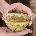 Ceramic Teacup Set of 5 - Handmade Kiln-Change Glaze Kung Fu Tea Cups, Gift Boxed - gallery 2