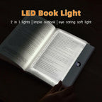 LED Flat Panel Book Light - Rechargeable Reading Lamp with 1 - 4