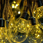 Solar Edison Bulb String Lights - 16ft 10 LED Waterproof Pat - 3