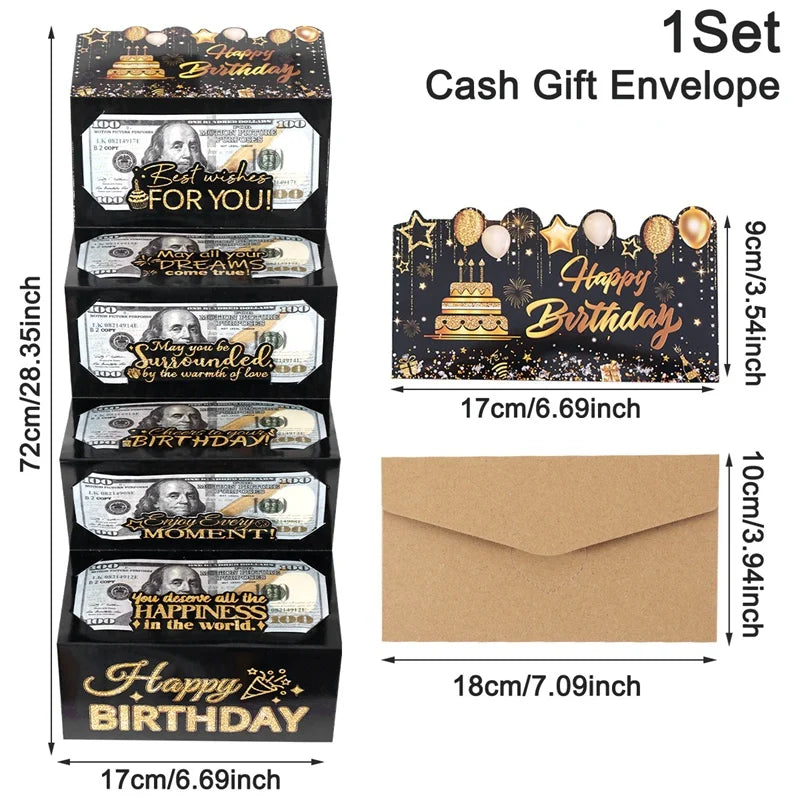 Birthday Cash Gift Envelope Set of 3 - Folding Money Card Holders - view 2