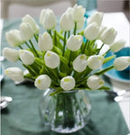 Real-Touch Artificial Tulips - 10 Stem Bouquet for Vases and Table Decor - view 4