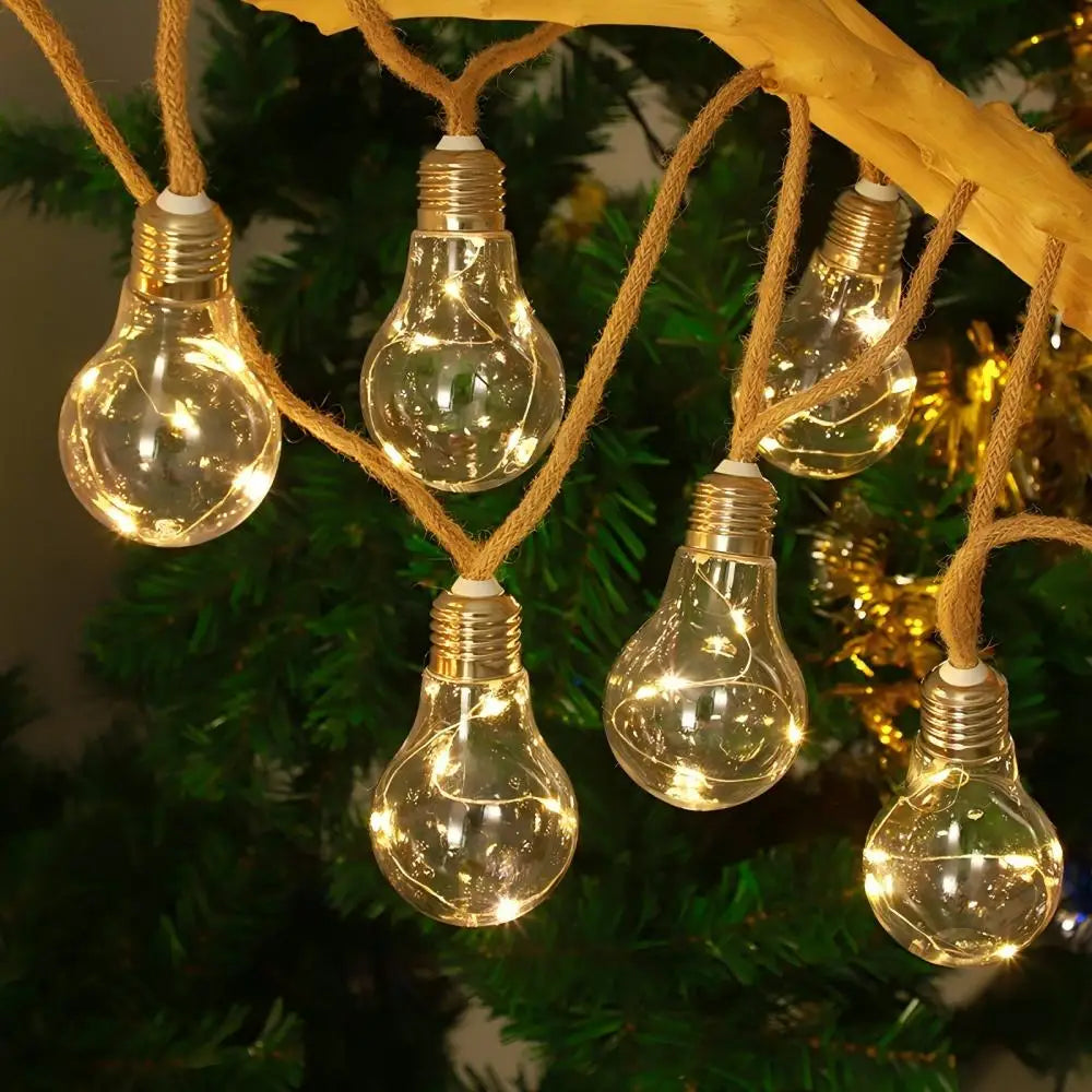 Solar Edison Bulb String Lights - 16ft 10 LED Waterproof Pat - 1