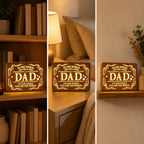 Illuminated Wood Wall Plaque - Mom and Dad Bedside Shelf Light - view 5