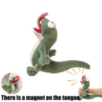 Screaming Lizard Plush Toy with Magnetic Tongue - 14cm Squeaky Chamele - 6