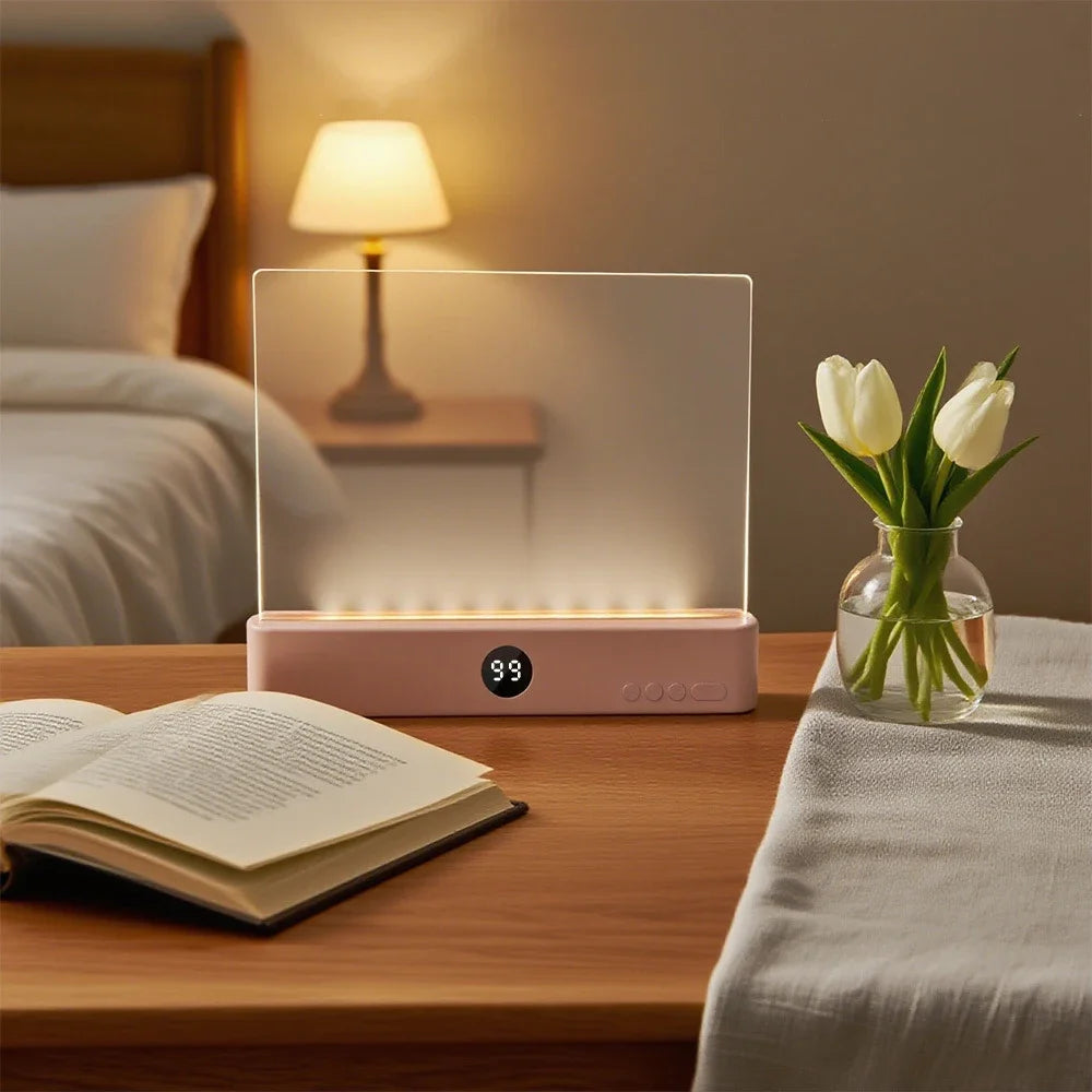 LED Flat Panel Book Light - Rechargeable Reading Lamp with 1 - 2