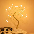 LED Fairy Tree Table Lamp - Bendable Copper Wire Branch Light - 36-Bulb Warm White