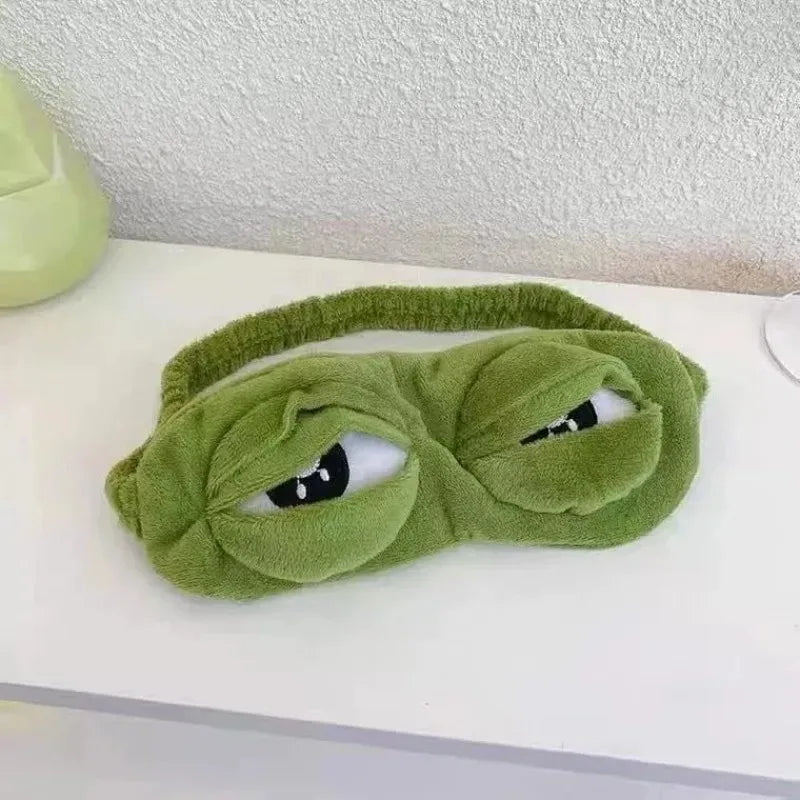 Plush Frog Sleep Mask 3-Pack - Soft 3D Eye Cover for Travel  - 2