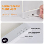 LED Flat Panel Book Light - Rechargeable Reading Lamp with 1 - 1