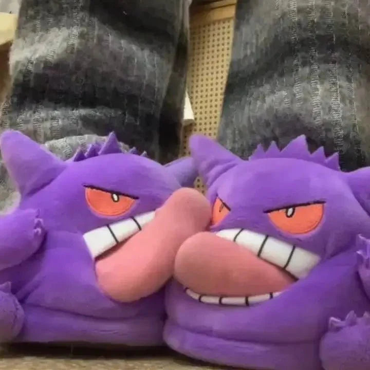 Gengar Plush Slippers – Tongue-Out Anime Design, Non-Slip EVA Sole, Soft... — View 2