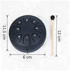 8-Note Steel Tongue Drum with Mallet and Songbook - 4.5 Inch Mini Handpan - view 2
