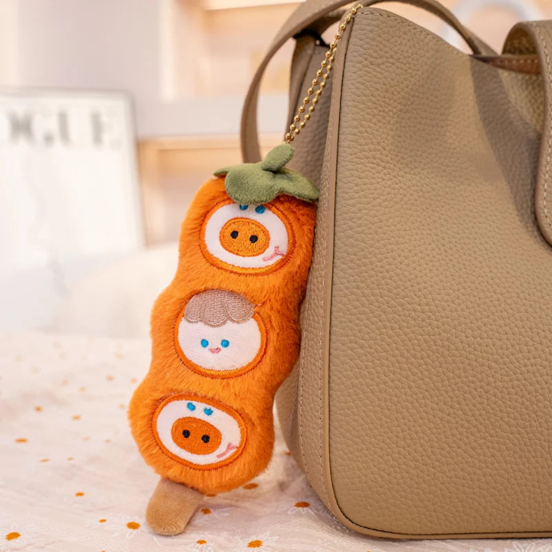 Vegetable Plush Keychain Set of 3 - Soft Stuffed Bag Charms - view 2
