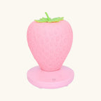 Strawberry Night Light - Silicone Touch Lamp, Dimmable and USB Rechargeable - Pink