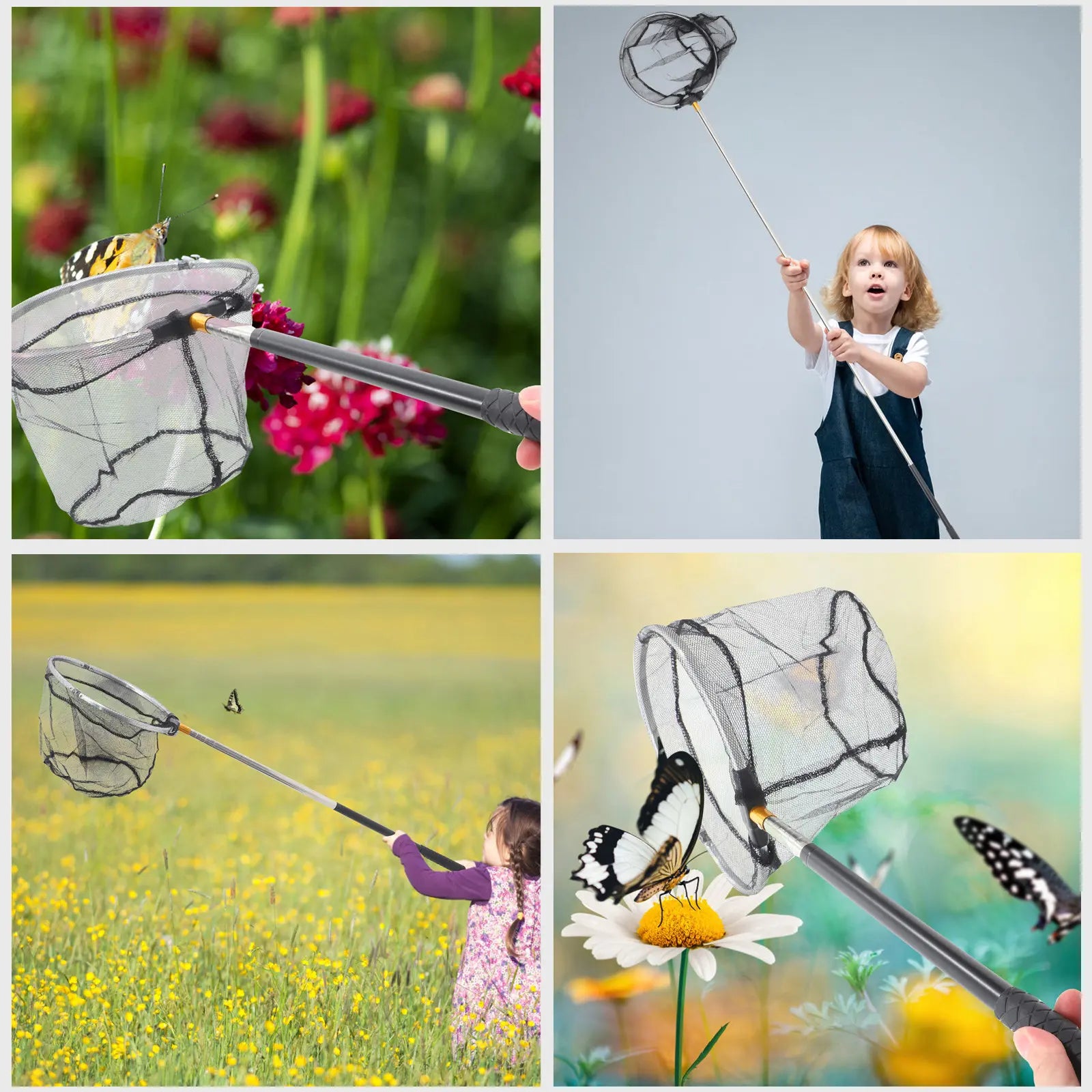 Telescopic Butterfly Net - Extendable 69in Bug Catching Net  - 4