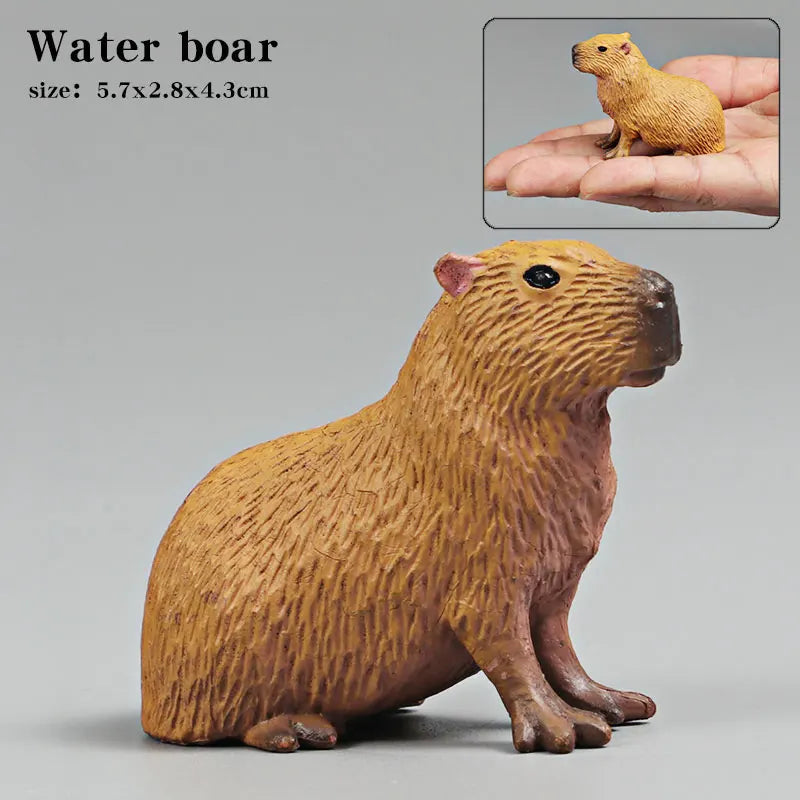 Capybara Figurine Set of 5 - Hand-Painted Miniature Animal Desk Ornaments - image 3