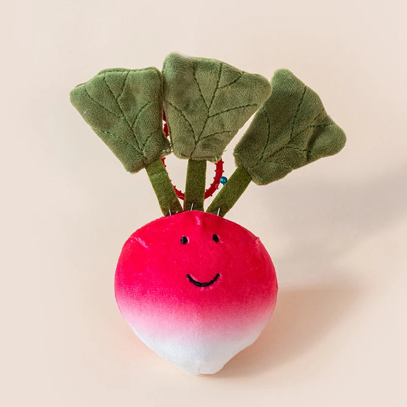 Vegetable Plush Keychain Set of 3 - Soft Stuffed Bag Charms - view 6