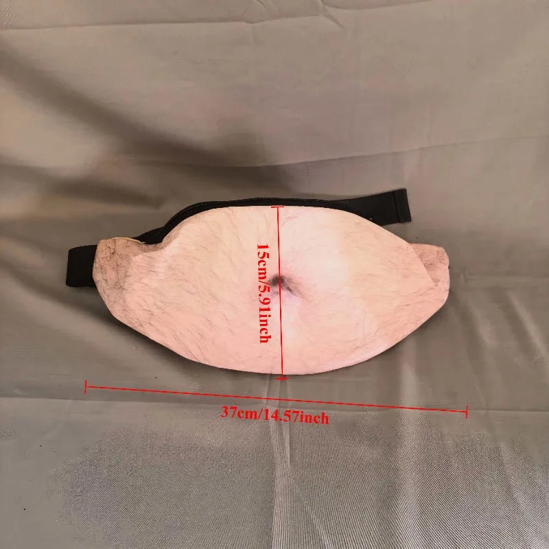 Fake Belly Fanny Pack - Novelty Hidden Storage Waist Bag - view 5