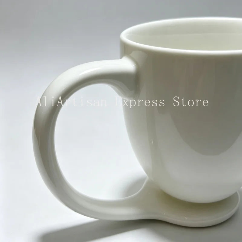 Hanging Ceramic Mug with Single-Ear Handle - Large 500ml Coffee Cup - view 5