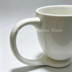 Hanging Ceramic Mug with Single-Ear Handle - Large 500ml Coffee Cup - view 5