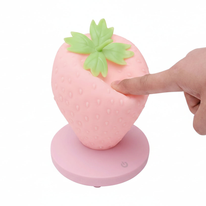 Strawberry Night Light - Silicone Touch Lamp, Dimmable and USB Rechargeable - image 5