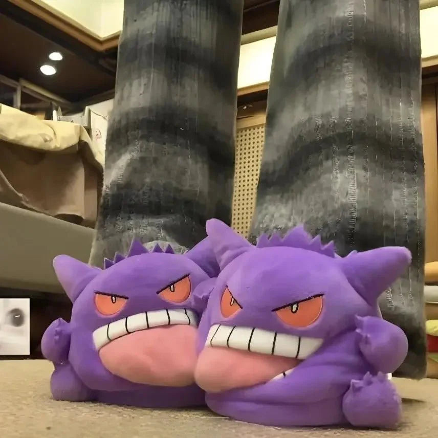 Gengar Plush Slippers – Tongue-Out Anime Design, Non-Slip EVA Sole, Soft... — View 3