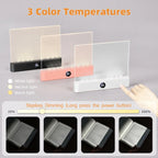 LED Flat Panel Book Light - Rechargeable Reading Lamp with 1 - 5