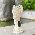 Solar Garden Angel Statue - Resin Outdoor Figurine with LED Light for Yard, Patio & Flower Bed Decor, 29cm