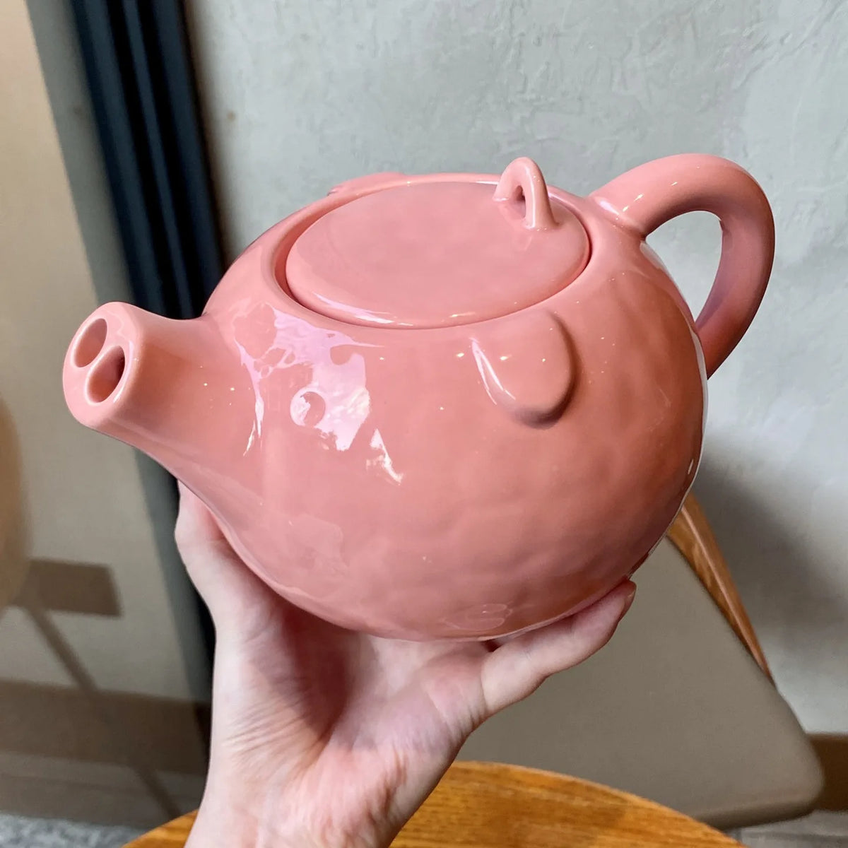 Pig Ceramic Teapot and Mug - 1L Novelty Snout Spout Tea Set - 4