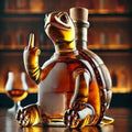 Turtle Glass Decanter 10oz - Novelty Animal Carafe for Home 