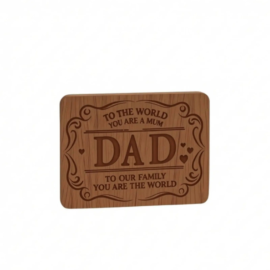 Illuminated Wood Wall Plaque - Mom and Dad Bedside Shelf Light - view 2